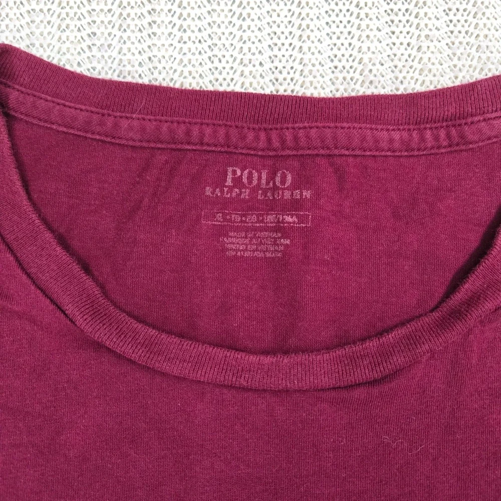 Polo Ralph Lauren Shirt Mens Extra Large Maroon Red Short Sleeve Green Pony Logo